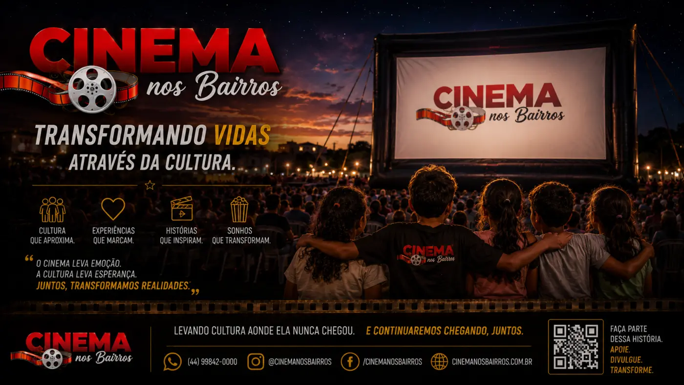 Cinema nos Bairros transformando vidas através da cultura